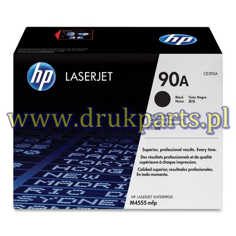 TONER DO DRUKARKI - KASETA DO DRUKARKI - TONER CARTRIDGE HP LJ M4555 - CE390A - WYDAJNOŚĆ 10 000 STRON PRZY 5% POKRYCIU - KOLOR CZARNY - ORYGINAŁ