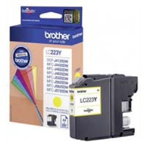 WYBIERZ JAKOŚĆ --> NOWY ORYGINALNY TUSZ DO DRUKAREK ATRAMENTOWYCH BROTHER MFC-J4420DW / MFC-J4620DW / DCP-J4120DW / MFC-J5620DW / MFC-J4625DW - ŻÓŁTY / YELLOW - LC223Y / LC-223Y