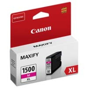 WYBIERZ JAKOŚĆ --> NOWY ORYGINALNY TUSZ DO DRUKAREK ATRAMENTOWYCH CANON MAXIFY MB2050 / MB2150 / MB2350 / MB2750 - PURPUROWY / MAGENTA - 9194B001 / PGI-1500XL