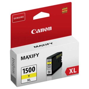 WYBIERZ JAKOŚĆ --> NOWY ORYGINALNY TUSZ DO DRUKAREK ATRAMENTOWYCH CANON MAXIFY MB2050 / MB2150 / MB2350 / MB2750 - ŻÓŁTY / YELLOW - 9195B001 / PGI-1500XL