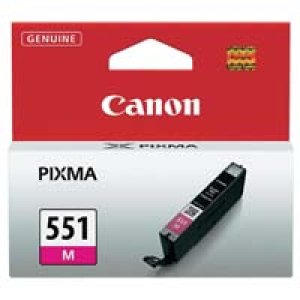 WYBIERZ JAKOŚĆ --> NOWY ORYGINALNY TUSZ DO DRUKAREK ATRAMENTOWYCH CANON PIXMA IP8720 IP8780 MG6300 SERIES MG6380 MG6400 SERIES MG7100 SERIES MG7180 IX6850 IP8750 - PURPUROWY / MAGENTA - CLI551M