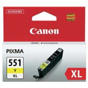 WYBIERZ JAKOŚĆ --> NOWY ORYGINALNY TUSZ DO DRUKAREK ATRAMENTOWYCH CANON PIXMA IP7230 IP7240 IX6800 MG5400 MG5410 MG5420 MG5440 MG5430 MG5450 MG5500 MG5550 MG5600... - ŻÓŁTY / YELLOW - CLI551Y XL