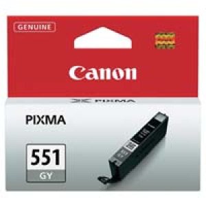 WYBIERZ JAKOŚĆ --> NOWY ORYGINALNY TUSZ DO DRUKAREK ATRAMENTOWYCH CANON PIXMA IP8720 IP8780 MG6300 SERIES MG6380 MG6400 SERIES MG7100 SERIES MG7180 IX6850 IP8750 - SZARY / GREY - CLI551GY