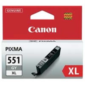WYBIERZ JAKOŚĆ --> NOWY ORYGINALNY TUSZ DO DRUKAREK ATRAMENTOWYCH CANON PIXMA IP7230 IP7240 IX6800 MG5400 MG5410 MG5420 MG5440 MG5430 MG5450 MG5500 MG5550 MG5600... - SZARY / GREY - CLI551GY XL