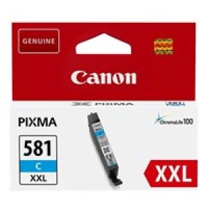 WYBIERZ JAKOŚĆ --> NOWY ORYGINALNY TUSZ DO DRUKAREK ATRAMENTOWYCH CANON PIXMA TS8151 TS8152 TS8250 TS8251 TS8252 TS8350 TS8352 TS9150 TS9155 TS9550 TS9551C - NIEBIESKI/CYAN- 1995C001 / CLI581C XXL