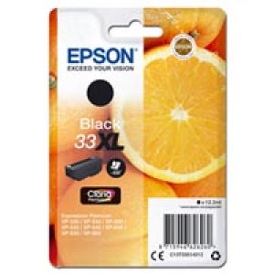 WYBIERZ JAKOŚĆ --> NOWY ORYGINALNY TUSZ DO DRUKAREK ATRAMENTOWYCH EPSON Expression Premium XP530 / XP540 / XP630 / XP635 / XP640 / XP645 / XP830 / XP900 - CZARNY / BLACK - C13T33514012 / C13T33514010