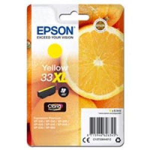 WYBIERZ JAKOŚĆ --> NOWY ORYGINALNY TUSZ DO DRUKAREK ATRAMENTOWYCH EPSON Expression Premium XP530 / XP540 / XP630 / XP635 / XP640 / XP645 / XP830 / XP900 - ŻÓŁTY / YELLOW - C13T33644012 / C13T33644010