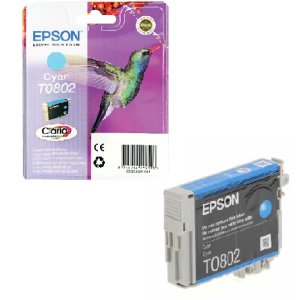 WYBIERZ JAKOŚĆ --> NOWY ORYGINALNY TUSZ DO DRUKAREK ATRAMENTOWYCH EPSON Stylus Photo PX700W PX710W PX780FW PX800FW PX810FW R265 R285 R360 RX560 RX585 RX685 - NIEBIESKI / CYAN - T080240 / C13T08024011