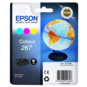 WYBIERZ JAKOŚĆ --> NOWY ORYGINALNY TUSZ DO DRUKAREK ATRAMENTOWYCH EPSON WorkForce WF-100W - TRÓJKOLOROWY / TRI-COLOUR - C13T26704010