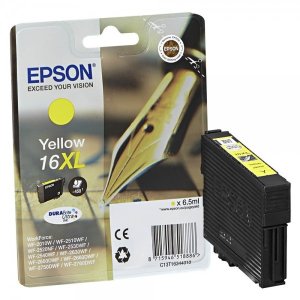 WYBIERZ JAKOŚĆ --> NOWY ORYGINALNY TUSZ DO DRUKAREK ATRAMENTOWYCH EPSON WORKFORCE WF2010W WF2510WF WF2520NF WF2530WF WF2540WF WF2630WF WF2650DWF WF2660DWF WF2750DWF - ŻÓŁTY / YELLOW - T163440 