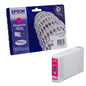 WYBIERZ JAKOŚĆ --> NOWY ORYGINALNY TUSZ DO DRUKAREK ATRAMENTOWYCH EPSON WorkForce Pro WF4630DWF WF4640DTWF WF-5110DW WF5190DW WF5620DWF WF5690DWF - PURPUROWY / MAGENTA - C13T79034010