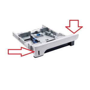 UCHWYT KASETY , FRONT / PRZEDNI PLASTIK GŁÓWNEJ KASETY NA PAPIER , KASETA (UCHWYT) DO WSZYSTKICH DRUKAREK Z SERII HP LASERJET P2030 / P2035 / P2050 / P2055