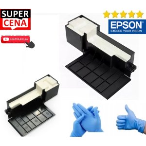 ORYGINALNY POJEMNIK NA TUSZ , GĄBKI + PLASTIK , ABSORBER , INK PAD , MAINTENANCE BOX DO DRUKAREK EPSON L110 L111 L120 L130 L132 L210 L220 L222 L300 L301 L303 L310 L350 L351 L353 L355 L358 L362 L364 ..