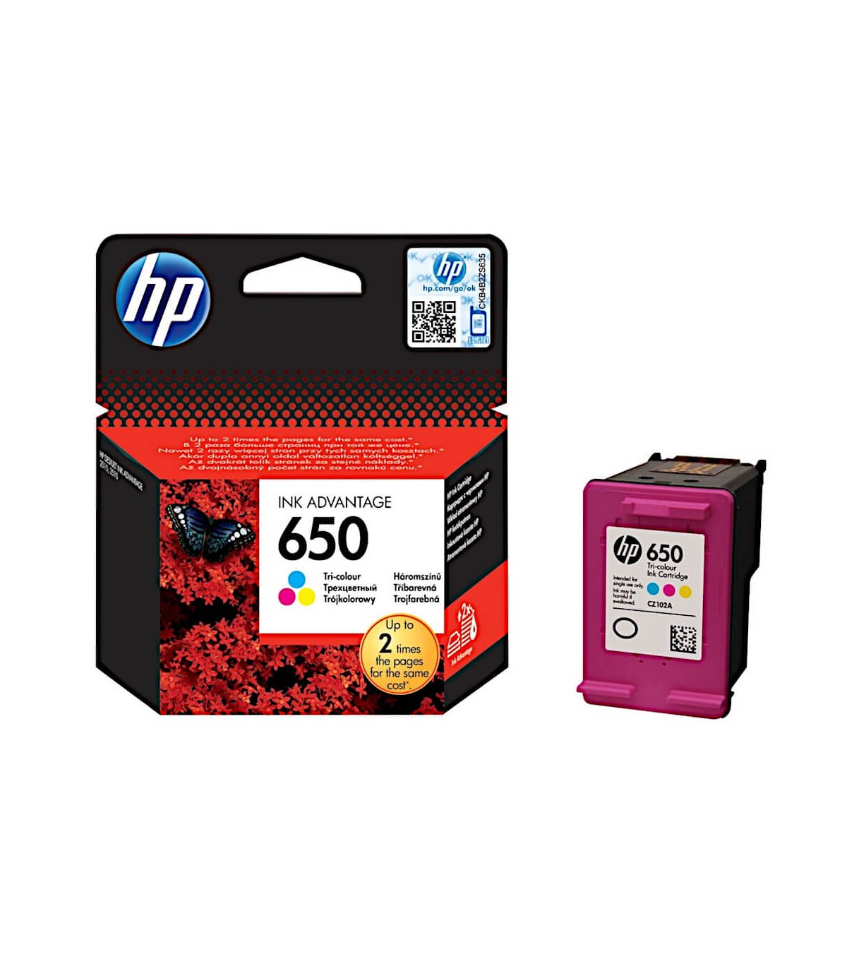 NOWY ORYGINALNY TUSZ KOLOROWY HP650 DO DRUKAREK HP Deskjet Ink Advantage 1015 1515 1516 1518 2515 2516 2545 2546 2548 2645 3515 3545 3546 4515 4645 4646 4648 - CZ102AE , HP650 - 5 ml.