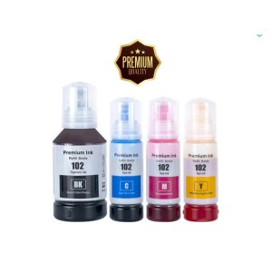 PROMOCJA -> TUSZE DO EPSON 102 , KOMPLET / ZESTAW TUSZY 102 PREMIUM DO DRUKAREK EPSON ET-2700 ET-2750 ET-2751 ET-2756 ET-2850 ET-2851 ET-2856 ET-3700 ET-3750 ET-3850 ET-4750 ET-4850 ET-4856 ... - BCMY
