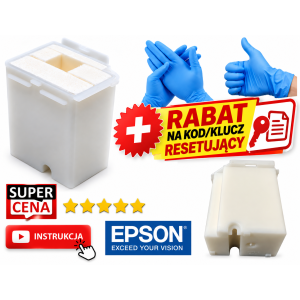 BŁĄD DRUKARKI EPSON E-11 / E11 >> WYMIEŃ ORYGINAŁ POJEMNIK + PODUSZKA NA TUSZ EPSON L1110 L3100 L3110 L3115 L3150 L3160 L3165 L3166 L3200 L3210 L3250 L3251 L3255 L3260 L3265 ..