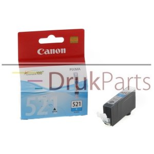 ORYGINALNY TUSZ NIEBIESKI DO DRUKAREK ATRAMENTOWYCH CANON IP3600 / IP4600 / IP4700 / MP540 / MP550 / MP560 / MP620 / MP630 / MP640 / MP980 / MP990 / MX860 / MX870 - CLI-521C, 2934B001 - 9 ml. 