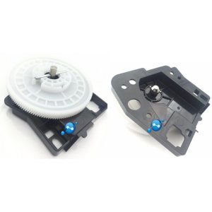 RC3-2497 - BIAŁA ZĘBATKA + PLASTIK , SPRZĘGŁO , GEAR SUPPORT FRAME DO WSZYSTKICH DRUKAREK Z SERII HP LASERJET M401 / M425 / M451 / M475 / M476 / M351 / M375