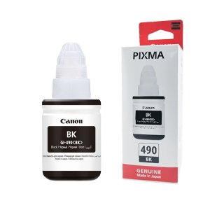 GI-490 , GI490 , 0663C001 - NOWY ORYGINALNY CZARNY TUSZ , ATRAMENT DO DRUKAREK CANON PIXMA G1400 G1410 G1411 G2400 G2410 G2411 G2415 G3400 G3410 G3411 G3415 G4400 G4410 G4411 - 135 ml.