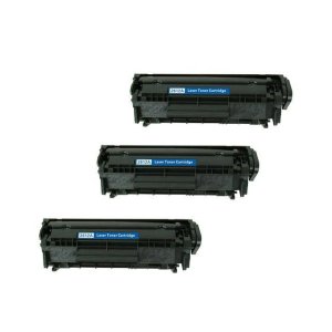 Q2612A - 3 x TONER DO DRUKAREK HP LASERJET 1010 /1012 / 1015 / 1018 / 1020 / 1022 / 3015 / 3020 / 3030 / 3050 / 3052 / 3055 / M1005 / M1319 - Q2612A HP12A - NOWY REWELACYJNY ZAMIENNIK KOMPLET 3 SZT. 